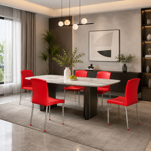 Modern Ergonomic Stackable Plastic <b>Dining</b> <b>Chair</b> for Living Room & Home Office Use in Apartments & Hotels - Product Image 6