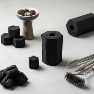 Carbón para Shisha en Varias Formas: Círculo, Media Luna, Rectángulo. Combustible de Carbón Seco Cubierto con Duración de 12 Meses para Uso en Hookah - Product Image 2