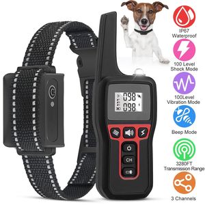 Collare Elettrico Impermeabile IP67 per Addestramento Cani, Portata 3280FT, con Suono e Vibrazione - Product Image 1