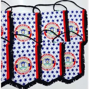 Bandera Escolar Impermeable de Satén Premium, Personalizada por Sublimación, con Borde de Flecos, Doble Cara, Bandera de Premio para Club, Asta de Madera, Más de 100 Unidades - Product Image 6
