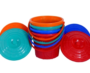 Seau de nettoyage en plastique PP NDURO NE8001 avec couvercle et poignée, capacité de 10 à 15 L, design rond pour usage domestique, industriel et de bureau - Product Image 5
