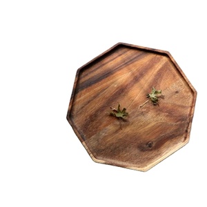 Plateau de rangement rectangulaire en bois de qualité supérieure, écologique, design classique, fait main, multifonctionnel, finition polie pour les aliments - Product Image 1