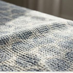 Indian Hand Block Printed Cotton Sanganer Kantha Queen Size Throw Large Width Handmade <b>Quilt</b> Traditional <b>Bedding</b> Bedroom Textile - Product Image 4
