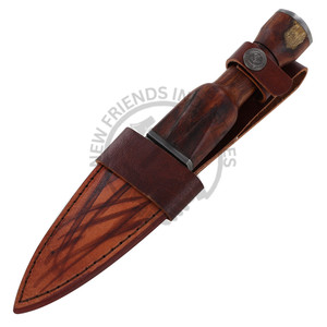 Nueva Edición Cuchillo de Caza y Camping de Hoja Fija de Acero de Damasco con Punta de Caída, con Mango de Palisandro - Product Image 5