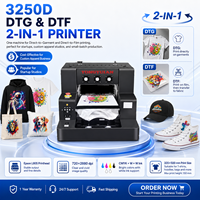 Imprimante DTF DTG A3 3250D L805 32x50cm pour l'impression de t-shirts, machine d'impression textile directe sur vêtement avec film PET et encre blanche pour l'habillement