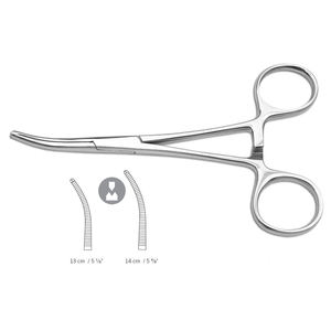 Precise Kelly Hemostat Forceps Locking Tweezers Clamp Silver 5.5 Straight and Curved Stainless Steel By <b>Blush</b> Surgical - Product Image 2