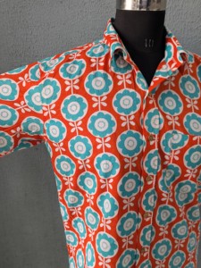 เสื้อเชิ้ตผู้ชายแขนสั้นพิมพ์ลายดอกไม้ผ้าฝ้ายลำลองคอปกสไตล์ฤดูร้อน - Product Image 5