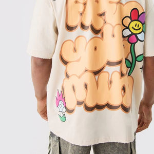 เสื้อยืดคอกลมแขนสั้นสีขาวสำหรับผู้ชาย OEM ปรับแต่งได้ ผลิตจากผ้าฝ้าย 100% พิมพ์ลายสกรีนทนทาน - Product Image 4