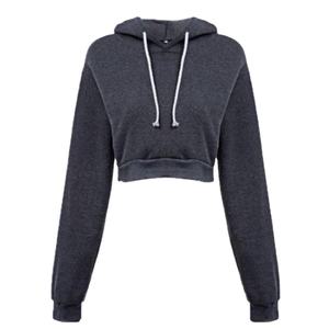 Sudadera con Capucha Corta de Diseño Nuevo para Mujer, Estilo Casual de Invierno, con Logotipo Frontal, Tejido de Forro Polar Ligero y de Secado Rápido - Product Image 5