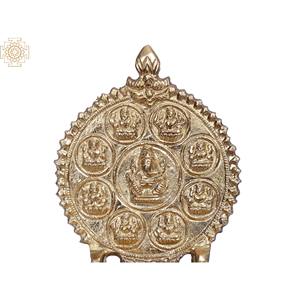 Handmade 6-Inch Ashtalakshmi Diya <b>Lamp</b> in Brass Indian <b>Oil</b> <b>Lamps</b> & Accessories - Product Image 2