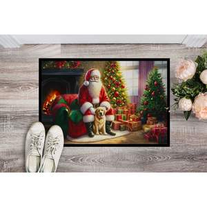 Labrador Retriever Santa Claus Doormat 18H X 27W <b>Indoor</b> Outdoor Non-Slip Low Pile Rug for Entryway Washable Front <b>Door</b> <b>Mat</b> - Product Image 2