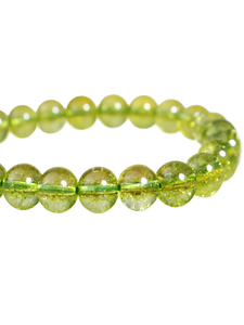 AAA Natural Peridot <b>Beaded</b> <b>Bracelet</b> 8mm August Birthstone Green Gemstone Stretch <b>Bracelet</b> for Women Men - Product Image 2