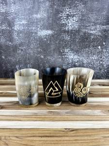 Luxury Horn Wine Glass Handcrafted Natural Material Durable Elegant Modern Art Antique Floral Pattern Dining <b>Drinkware</b> Unique - Product Image 6