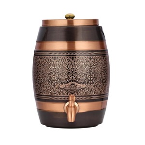 Pot à eau en cuivre traditionnel à vendre, fabricants et exportateurs de distributeurs d'eau en cuivre d'Inde - Product Image 4