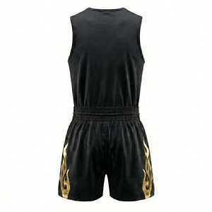 Conjunto de Ropa de Lucha MMA para Hombre con Estampado de Fénix Dorado, Uniforme de Artes Marciales de una Pieza de Poliéster de Secado Rápido - Product Image 4