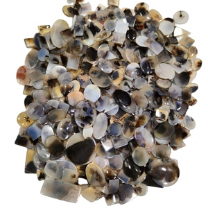 Agate de Sajar dendritique naturelle de haute qualité, cabochon certifié par un tiers, forme mixte, pendentif de bijoux, pierre 20-45 mm 8-12 g - Product Image 4
