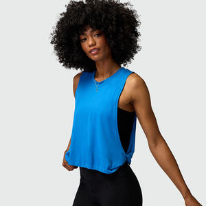 New Customized Women’s Sleeveless Workout <b>Tank</b> <b>Top</b> <b>Loose</b> Fit Breathable Yoga Gym Fitness Sports Shirt Private Label - Product Image 5