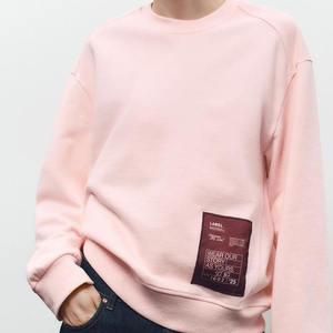 OEM moda sudaderas de gran tamaño cuello redondo suelto hombro caído manga larga personalizado de alta calidad sudadera de mujer - Product Image 6