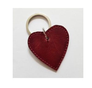 Porte-clés en cuir et porte-clés en forme de cœur avec logo personnalisé, porte-clés en cuir véritable pour cadeau d'affaires - Product Image 1