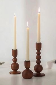 Eco Friendly Wooden Candle <b>Holder</b> Handcrafted Rustic Wood Candle Stand For Festive Decoration Wedding Centerpiece Home Styling - Product Image 3