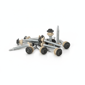 สกรูเจาะยึดหัวหกเหลี่ยม PDC รุ่น 12 เหล็กกล้าคาร์บอน คลาส 4.8 และ 6.8 เคลือบสังกะสี/ชุบกัลวาไนซ์ เกลียวหยาบ นิ้ว - Product Image 1