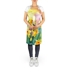 Multicolor Large Adult Unisex Daffodils Watercolor <b>Apron</b> for <b>Kitchen</b> Cooking Baking Crafts Gardening Servers-for Men <b>Women</b> - Product Image 5
