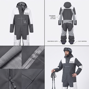 Combinaison de sport d'hiver imperméable, coupe-vent et respirante MALUZA INDUSTRIES High Tech Outdoor, 10 000 mm, à capuche, pour homme - Product Image 5