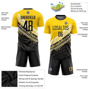 Uniforme de fútbol para hombre, conjunto de camiseta y pantalones cortos de fútbol, de secado rápido, transpirable, equipación de equipo, ropa deportiva, estilo entrenamiento - Product Image 5