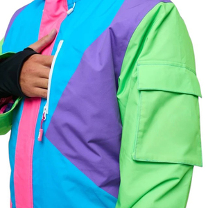 OEM ODM avec le meilleur prix, entièrement personnalisé, design unique à contraste de couleurs, nouvelle arrivée, veste de ski multi-panneaux isolée avec fermeture éclair - Product Image 5