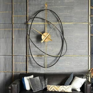 นาฬิกาแขวนผนังแบบแอนะล็อกควอตซ์โลหะทันสมัยตกแต่งศิลปะประติมากรรมบ้านสำนักงานห้องนั่งเล่นห้องนอนร้านอาหารคาเฟ่ (24นิ้ว/60นิ้ว - Product Image 6