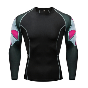 <b>Men's</b> Long Sleeve MMA BJJ Rash Guard with <b>turtle</b> <b>neck</b> style rashguard Sports Martial Arts Training Shirt for Custom Logo - Product Image 1