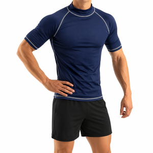 <b>Men's</b> Sleeve <b>Compression</b> T <b>Shirt</b> Breathable Quick Dry Slim Fit Sports Top Workout Training Tee - Product Image 1