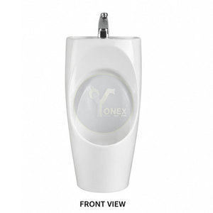 Urinoir mural compact de petite taille pour hommes, idéal pour les salles de bain à domicile, économise l'espace, avec système de chasse d'eau. - Product Image 2