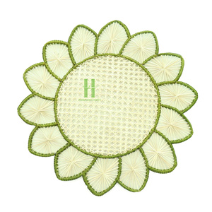 New Arrival Hot Trend Boho Seagrass Round 35cm Diameter Eco-Friendly Charger <b>Plates</b> Placemat OEM Hot Sale Vietnam HNH Craft - Product Image 5