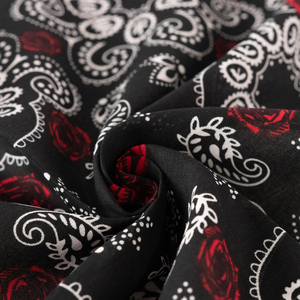 Foulard carré vintage pour femme, imprimé floral, élastique, léger, respirant, nouvelle mode, bandana, bandeau - Product Image 5