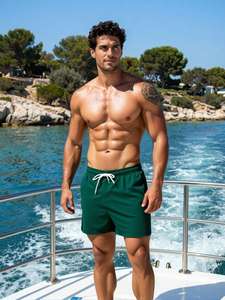 Shorts de Baño Personalizados de Moda, Trajes de Baño Casuales de Verano, Tejido Transpirable, Duradero y Antiarrugas, Fabricante OEM ODM - Product Image 6