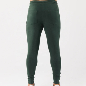 Pantalon de jogging décontracté pour homme en coton 100% de haute qualité, respirant, séchage rapide, taille haute, avec cordon de serrage en molleton - Product Image 2