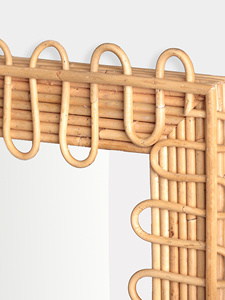 New Rattan Wall <b>Mirror</b> Rectangular <b>Mirror</b> Frame Woven <b>Mirror</b> Decor Rustic Wall <b>Hanging</b> <b>Mirror</b> Ideal For Living Room Home Decor - Product Image 3