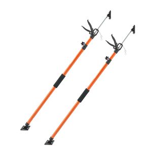 Confezione da 2 Aste di Supporto Telescopiche in Acciaio da 116-290 cm, Sistema di Supporto Regolabile a Terza Mano per Armadietti e Ponteggi, Capacità 70 kg - Product Image 3
