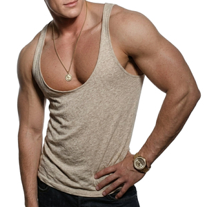 Wholesale Price Bulk Men's Workout <b>Stringer</b> Tank Top Deep Cut Muscle <b>Vest</b> Gym Fitness Bodybuilding Custom Made Tank Tops For Men - Product Image 1
