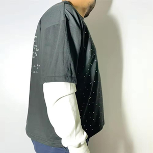 Camisetas de Hombre de la Mejor Calidad con Pedrería, 100% Algodón, MOQ Bajo, Mejor Precio, Decoraciones Premium con Pedrería para Hombre - Product Image 5