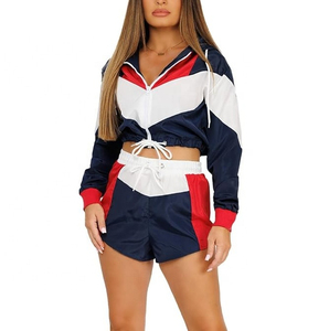 Ensemble 2 pièces coupe-vent imperméable pour femme, style streetwear et sport, séchage rapide, respirant, en nylon, coupe-vent, marque privée - Product Image 4
