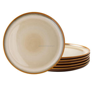 Assiette en céramique sur mesure Reactive-Kahki - Product Image 1