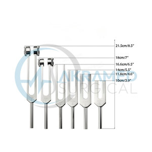 Juego de Diapasones Médicos de Diagnóstico 128 256 512 1024 2048 4096 Hz de Acero Inoxidable, Instrumentos de Neurología y ORL - Product Image 2