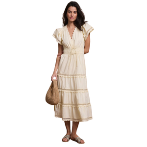 Vestido largo informal con estampado floral para mujer, estilo línea A, para vacaciones - Product Image 3