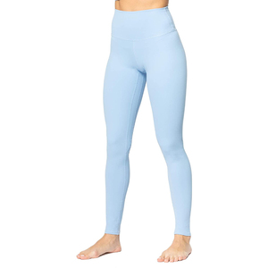 High Quality Mid Waist Full Length Solid Fitness <b>Leggings</b> <b>Women</b> Professional Factory Made Slim Fit <b>Compression</b> Breathable - Product Image 1
