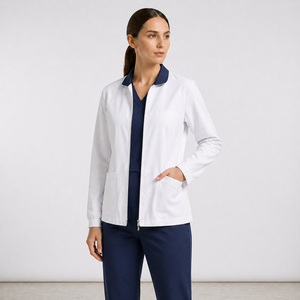 Blouse de laboratoire médicale unisexe en bambou, polyester et élasthanne, respirante, antibactérienne, uniforme de travail pour médecins, infirmières et hôpitaux - Product Image 2