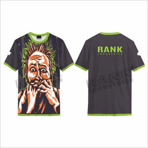 T-shirts décontractés pour hommes, imprimés, coupe ample, respirants, 100% coton, t-shirts amples pour hommes - Product Image 3
