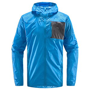 <b>Men's</b> <b>Blue</b> Hooded Waterproof Windbreaker Jacket Lightweight Zip-Up Sporty Stand Collar Outdoor Running Hiking Coat - Product Image 1