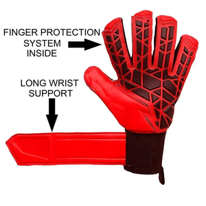Gants de gardien de but en cuir en gros avec sangle de poignet réglable et isolation thermique, unisexe, pour usage extérieur, logo personnalisé - Product Image 5